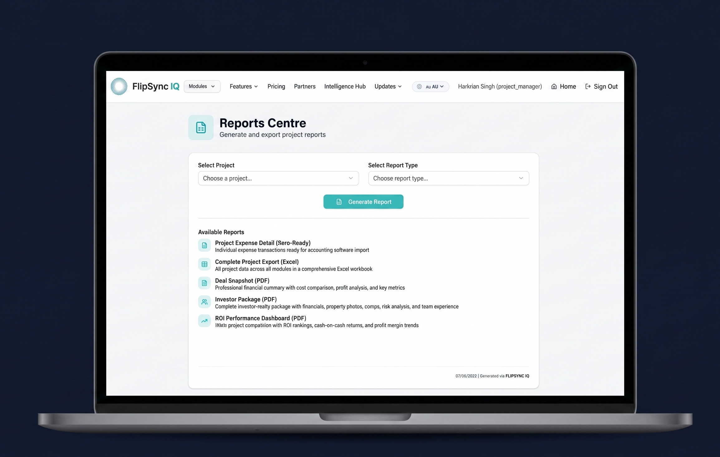 FlipSync IQ Reports Dashboard